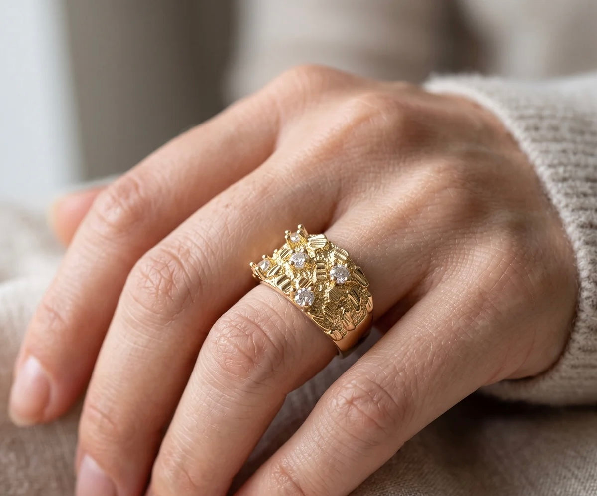 SHINY NUGGET RING