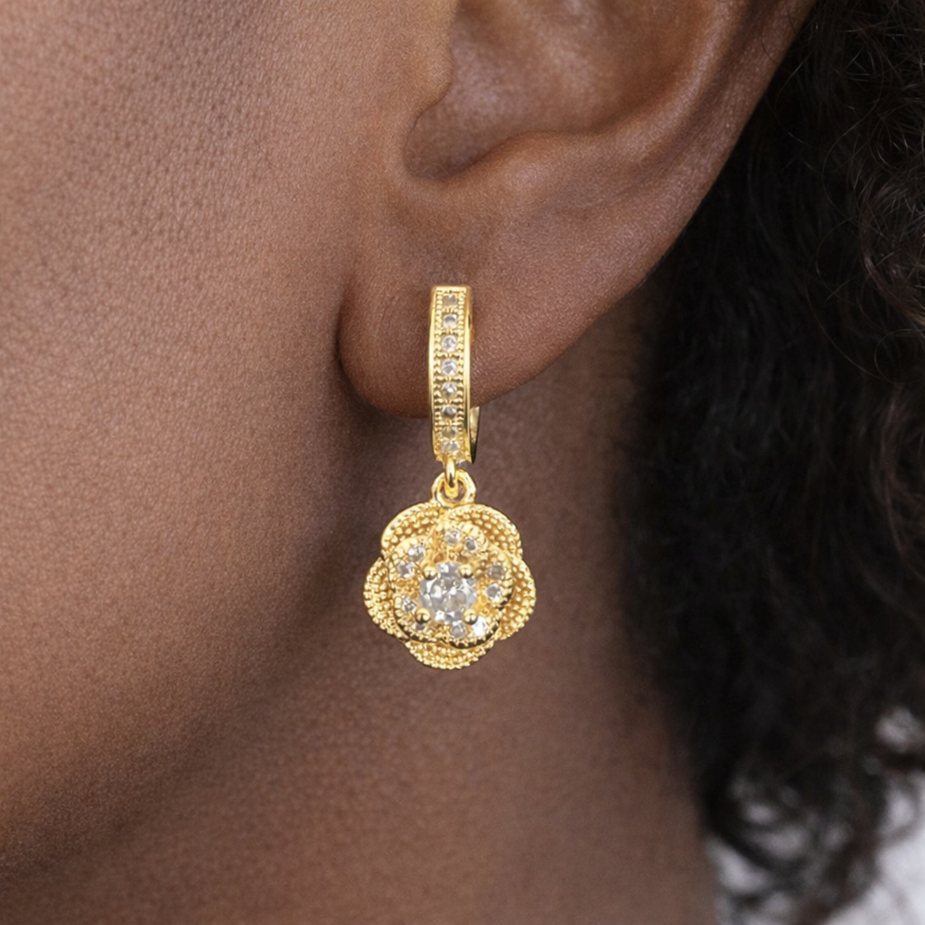 Luxe Floral Drop Earrings