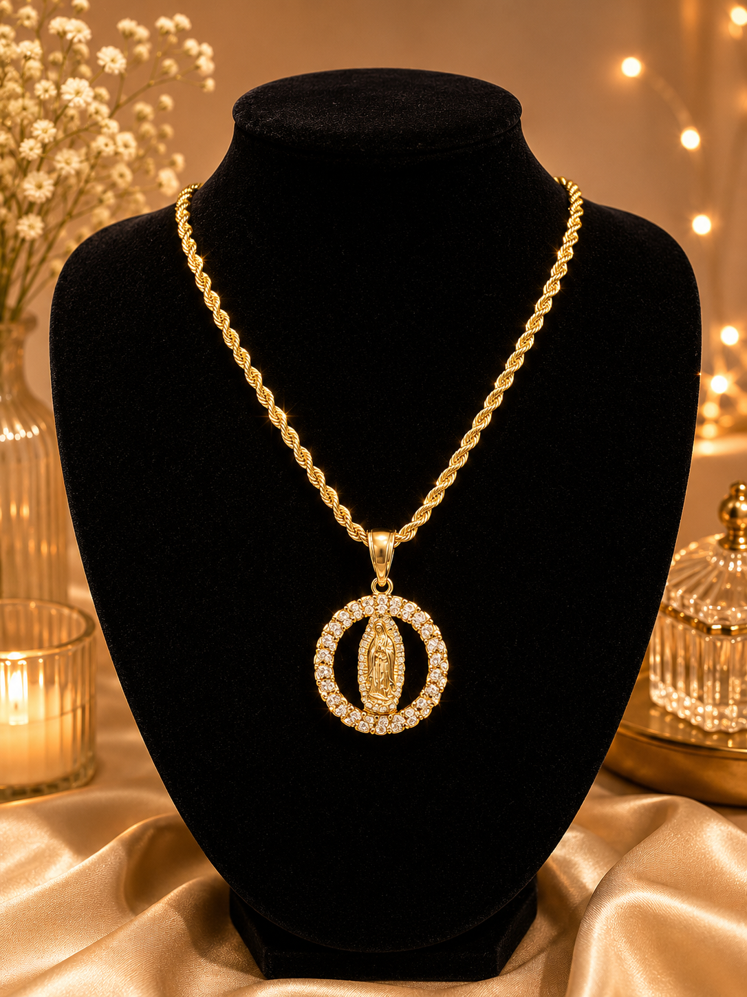 Rolex Virgin Mary Necklace