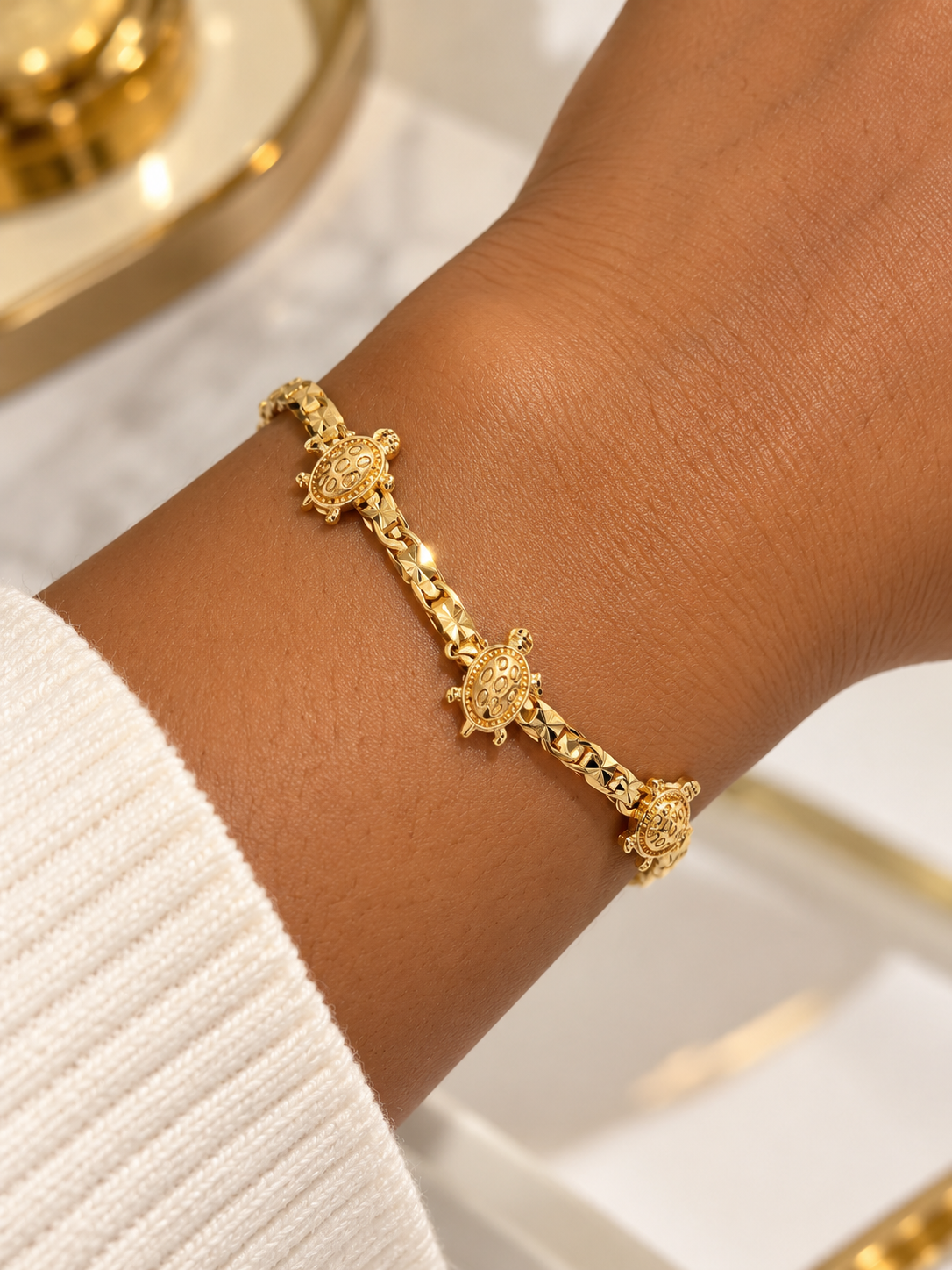 Golden Tides Turtle Bracelet