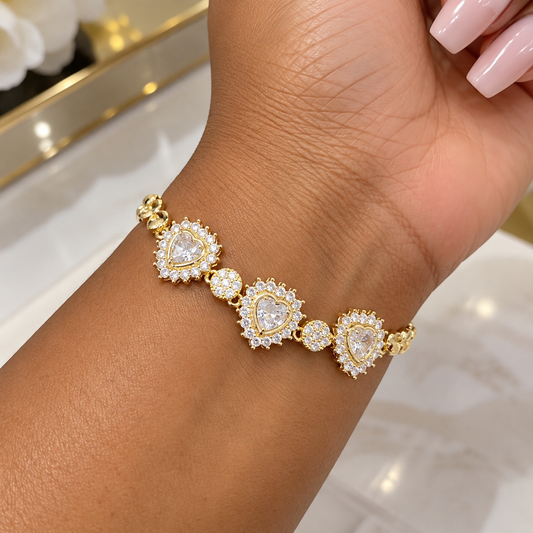 Royal Hearts Sparkle Bracelet