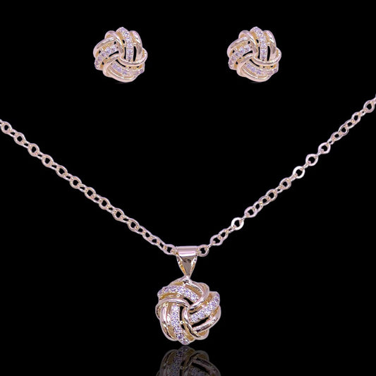 Eternal Knot Necklace & Earrings Set